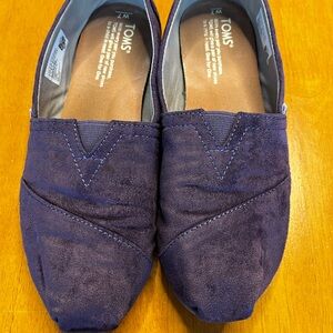 TOMS Men's Suede Slip-On Shoes - Navy